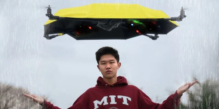 Egy mérnök kitalálta az esernyőt, amit nem kell fogni