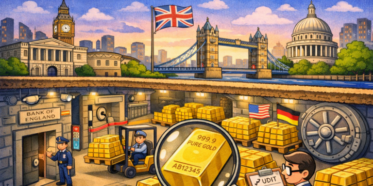 Rengeteg aranyrudat őriznek Londonban a föld alatt