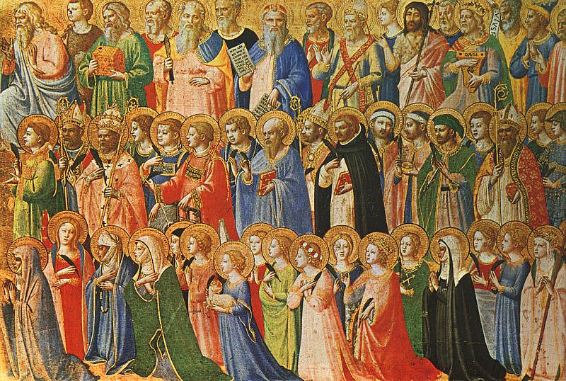 Fra Angelico: Mindenszentek oltárképe. Forrás: Wikipédia